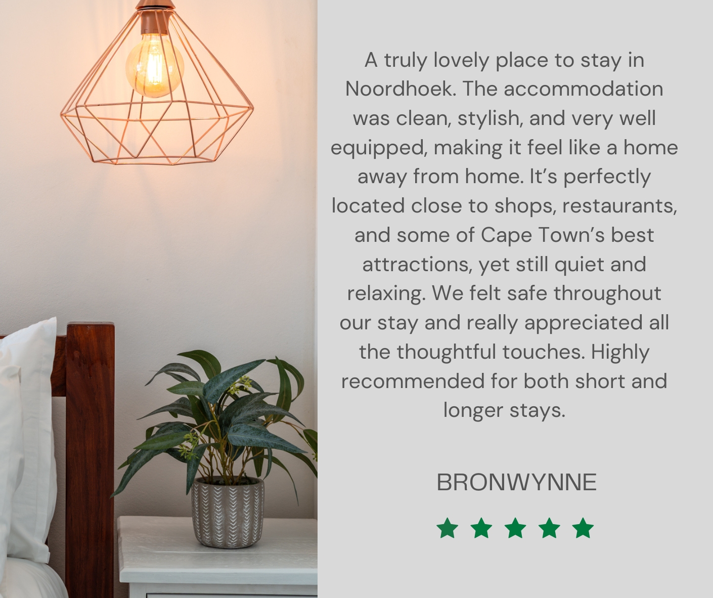Review for The Chalet Stay Noordhoek
